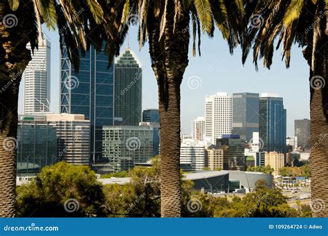 Perth City Skyline stock photo. Image of perth, landscape - 109264724