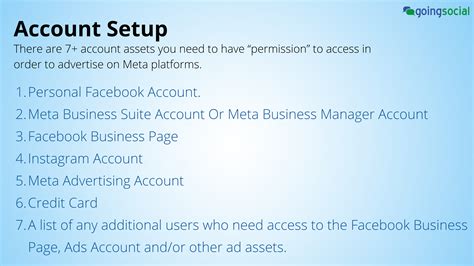 Facebook Ads Setup Details - Going Social