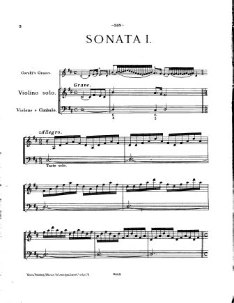 Twelve Violin Sonatas, Op. 5 (Arcangelo Corelli) | Free Violin Sheet Music