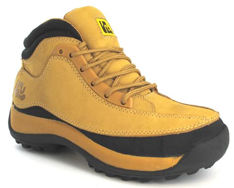 NEW MENS LEATHER SAFETY BOOTS TRAINERS STEEL TOE CAP ANKLE WORK SHOES ...