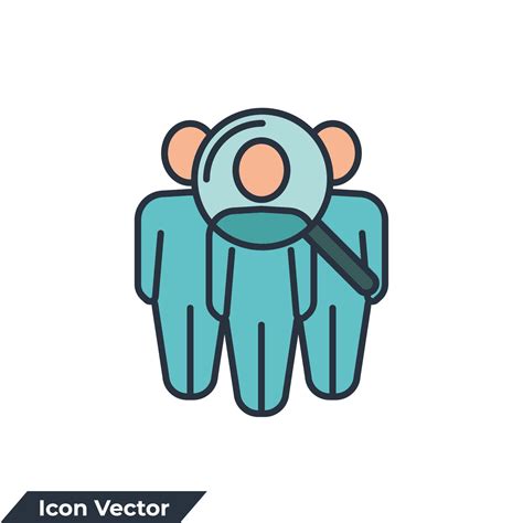 audience icon logo vector illustration. target with audience symbol ...