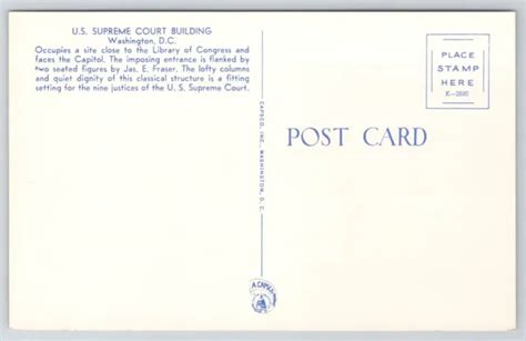 POSTCARD US SUPREME Court Building Washington DC $6.67 - PicClick CA