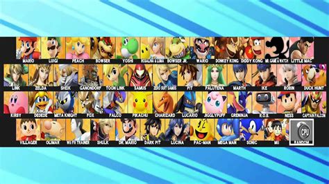 Super Smash Bros 4 (Wii U) - All Characters Unlocked! (Full Roster) - YouTube