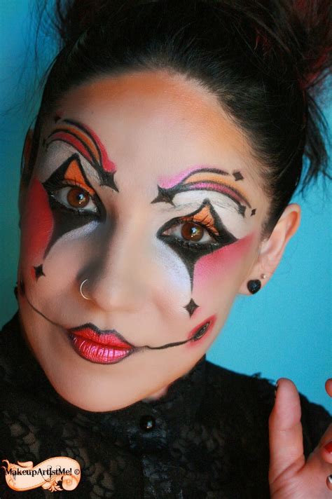 Harlequin costume makeup 3 part tutorial | Makeup, Creative halloween makeup, Halloween makeup looks