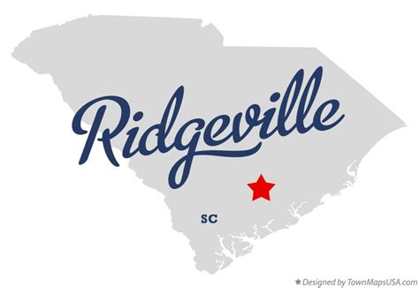 Map of Ridgeville, SC, South Carolina