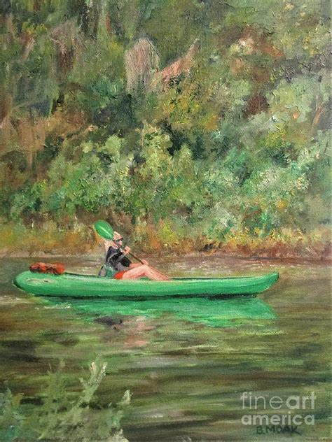 Kayaking In Robinson Preserve Painting by Barbara Moak