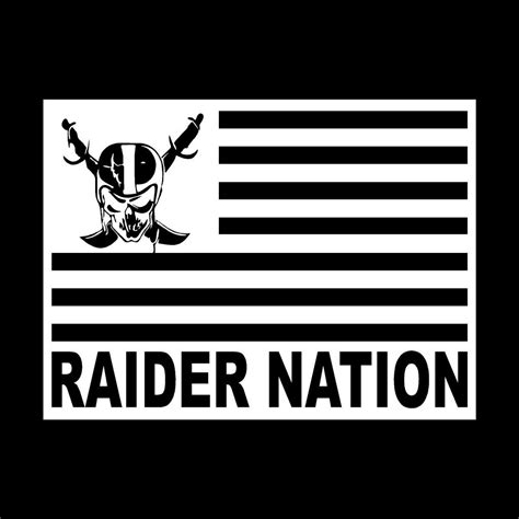 Raider Nation Logos | RAIDER NATION FLAG DIE CUT LOGO DECAL/STICKER ...