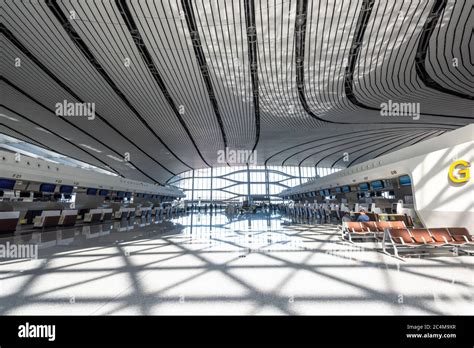 The interior of Beijing Daxing International Airport which put into ...