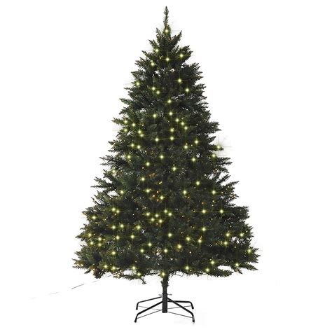 HOMCOM Pre-Lit Douglas Fir Artificial Christmas Tree with 2154 Tips and ...