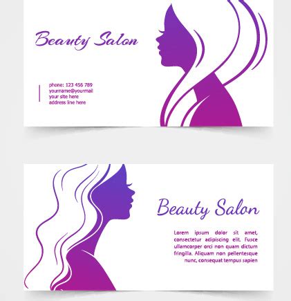 Exquisite beauty salon business cards vector Free vector in Encapsulated PostScript eps ( .eps ...