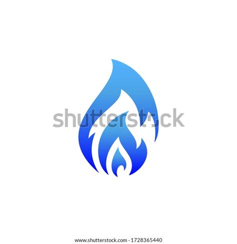 Blue Fire Logo Icon Trendy Design Stock Vector (Royalty Free ...