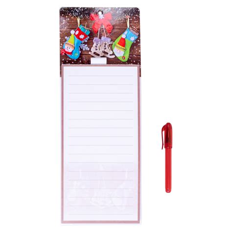 Magnetic notepad with pen, 60 sheets - Skates & stockings | Rossy