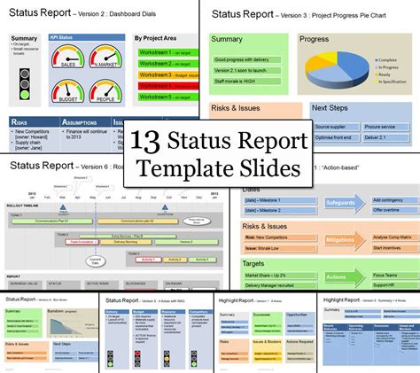 Status Template - Be Clear & Successful with Status Reports! | Project status report, Progress ...