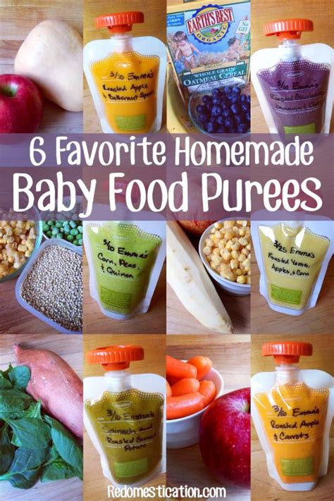 6 Favorite Homemade Baby Food Purees | All things baby | Pinterest ...