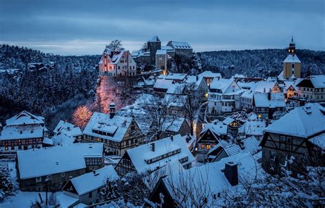 Hohnstein City Germany In Winter Snow Wallpaper, HD City 4K Wallpapers ...