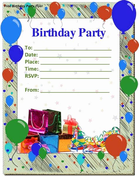 Childrens Birthday Invitation Template (With images) | Create birthday invitations, Party invite ...