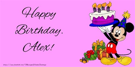 Happy Birthday. Alex - Greetings Cards for kids for Alex - messageswishesgreetings.com