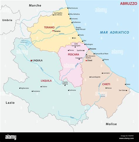 Quotidiani Online Abruzzo Italy Map