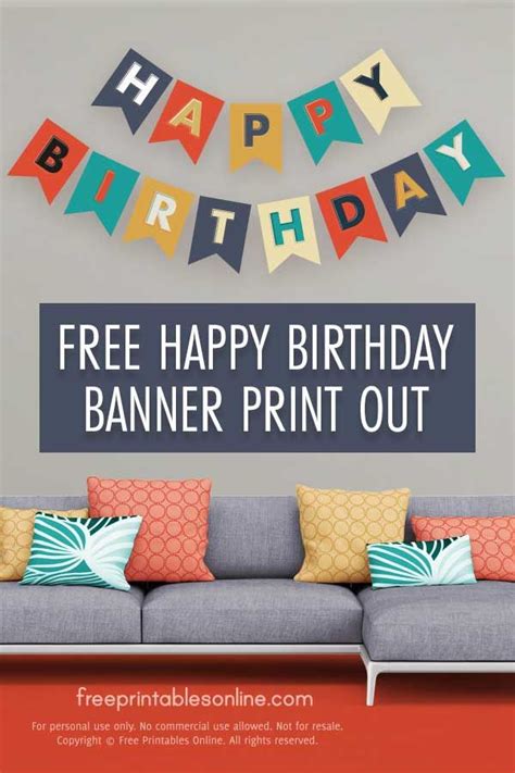 Happy Birthday Banner Print Out - Free Printables Online | Happy ...