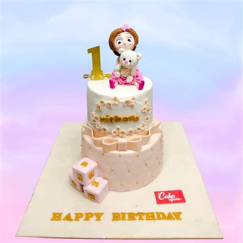 Beutiful Girls 3 Kg First Birthday Cakes by cake Square Chennai Online ...