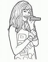 Singer Coloring Page For Kids  Home sketch template