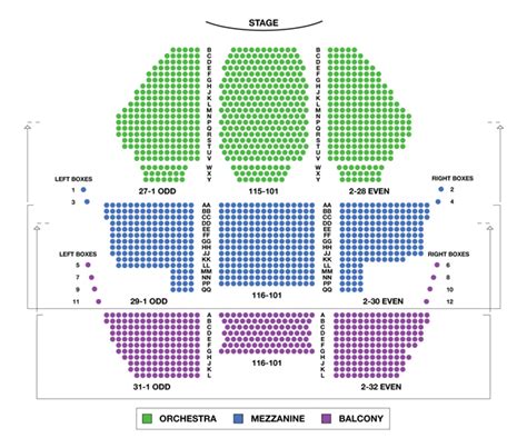 New Amsterdam Theatre Broadway Seating Charts