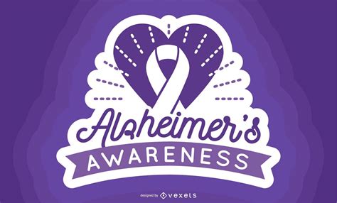 Alzheimer's Awareness Ribbon Set Vector Download