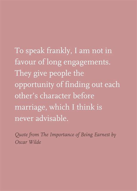 Quote from The Importance of Being Earnest by Oscar Wilde | Reading books quotes, Favorite book ...