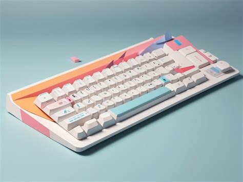 Premium Photo | Colorful Papercraft Keyboard A Fun Computer Art Project