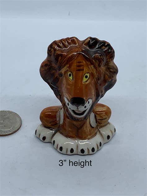 Ceramic Lion Figurine - Etsy