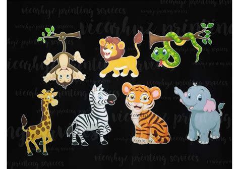 Jungle / Safari Animals Character Cut Outs for DIY Party Decoration | Lazada PH