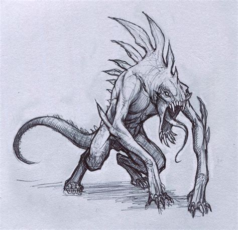 Reptile Creature by Mavros-Thanatos on deviantART | Monster drawing ...