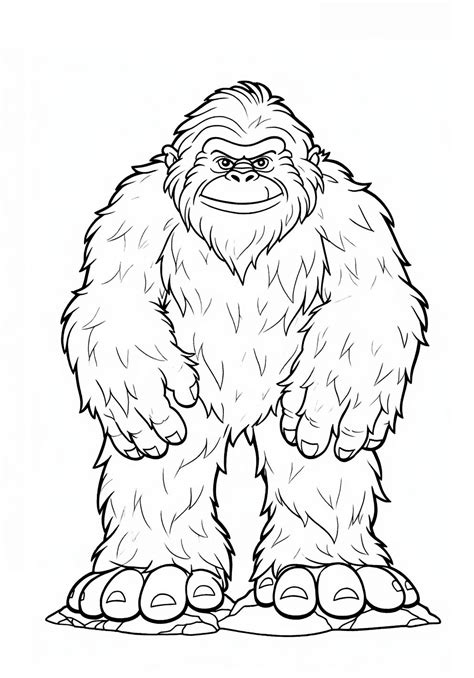 Bigfoot Coloring Page Printable