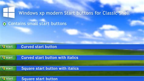 Windows XP modern start buttons for Classic Shell by CheezeyGaming on ...