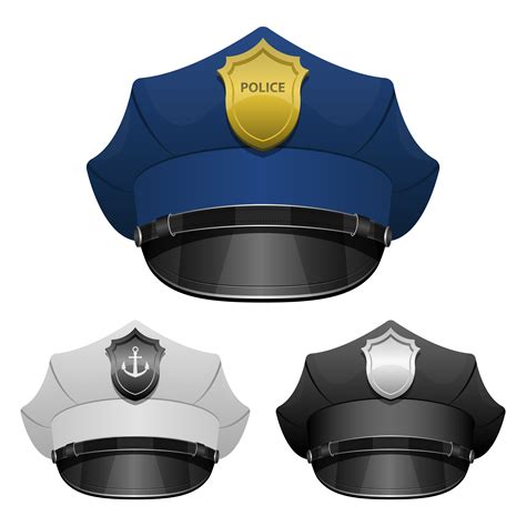 Police officer hat isolated on white background 1177128 Vector Art at Vecteezy