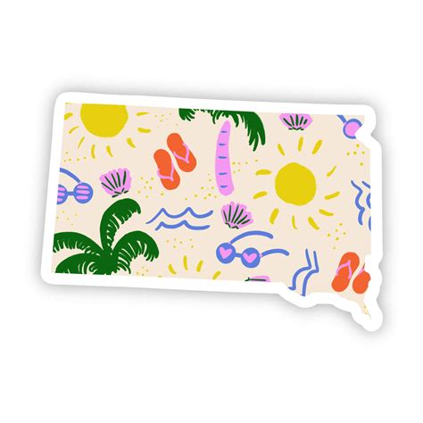 South Dakota Sticker - Beach – Big Moods