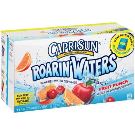 Capri Sun Roarin' Waters Flavored Water Beverage, Fruit Punch - Walmart.com