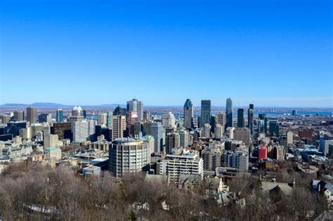 Montreal Skyline in winter stock image. Image of marie - 83502507