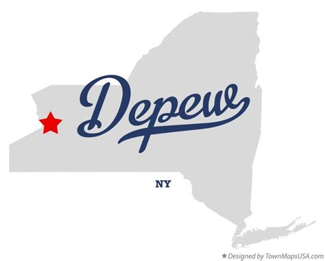 Map of Depew, NY, New York