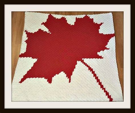 Maple Leaf Afghan, C2C Crochet Pattern | C2c crochet, Leaf blanket ...