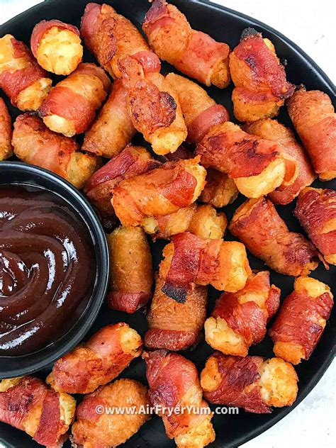 Air fryer bacon wrapped Tater tots - Air Fryer Yum