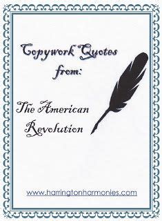 Free Copywork for The American Revolution | Harrington Harmonies Homeschool Language Arts ...