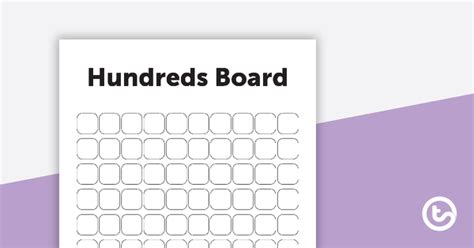 Hundreds Board – Blank | Teach Starter