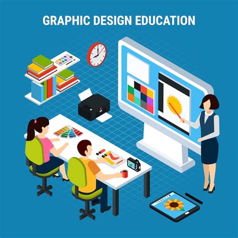 Proceso educativo de diseño gráfico en el aula con dos estudiantes ...