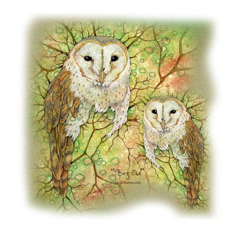 LINEN CUSHION – BARN OWL – The Mystic Garden Glastonbury