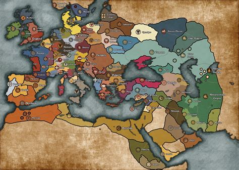 Starting factions map for the upcoming Medieval Kingdoms Total War ...