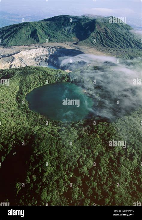 Aerial of Crater, Volcan Poas, Costa Rica Stock Photo - Alamy