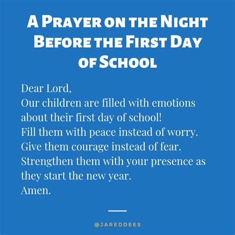 night-before-school-prayer | Jared Dees