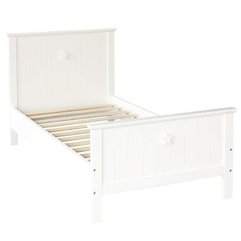 White Astrid Single Bed Frame by Temple & Webster | Style Sourcebook