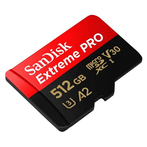 SanDisk Extreme PRO MicroSDXC 512GB Clase 10 U3 V30 A2 + Adaptador SD | PcComponentes.com